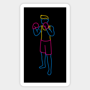 Red Blue Yellow Kickboxer Magnet